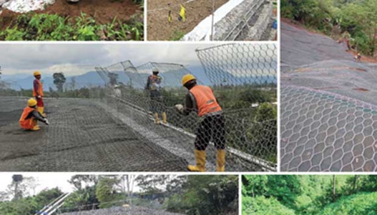 Slope stabilization of the Muara Laboh Geothermal Power Plant (PLTP) Project