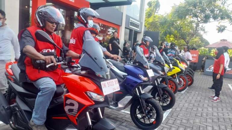 Piaggio Indonesia Holds "Aprilia Experience" Invites Media Bali to Test Ride  SR-GT 200